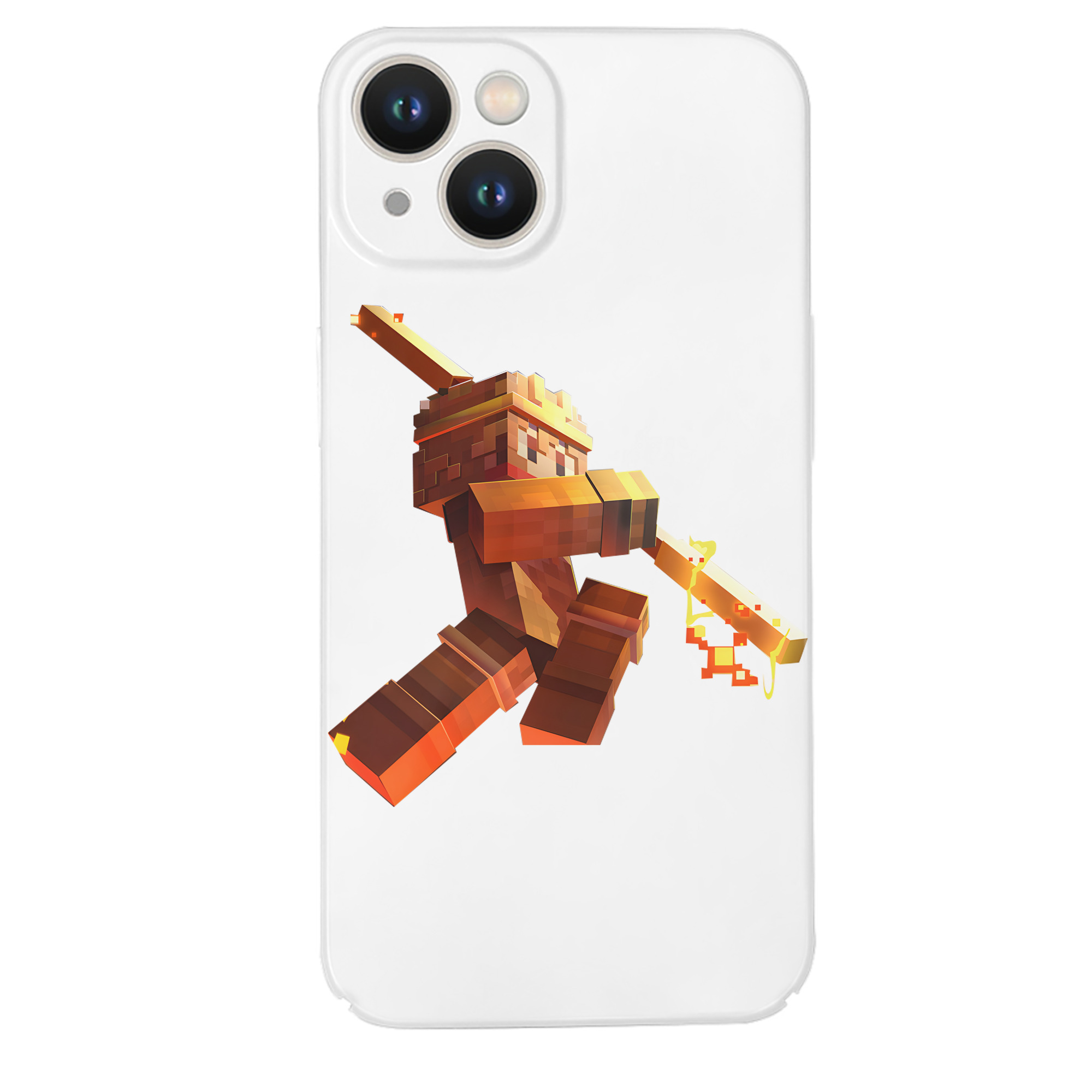 （画像用） マインクラフト ブロックの世界 Minecraft MC Block world 【iPhone 14シリーズ対応】ハードケース